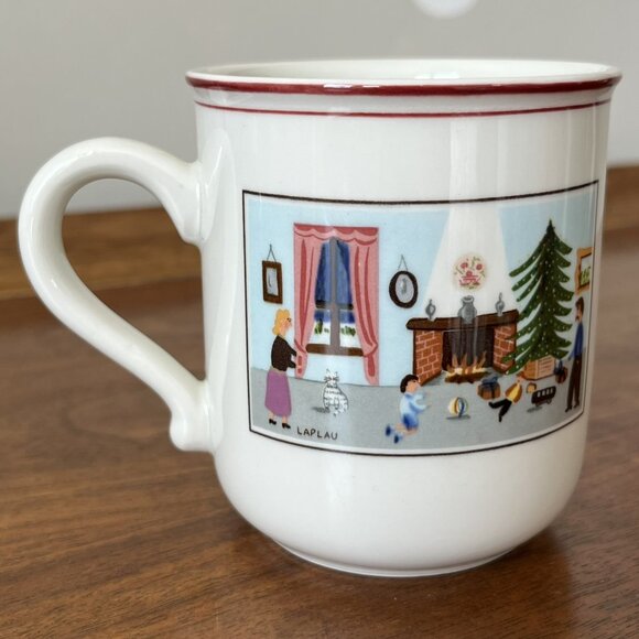Villeroy & Boch "Naif Christmas" Porcelain Double-Sided Mug Village & Cozy Home - Picture 3 of 10